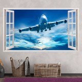 Wall Stickers: Commercial airplane flying 3