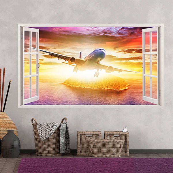 Wall Stickers: Commercial aircraft in the Caribbean 1