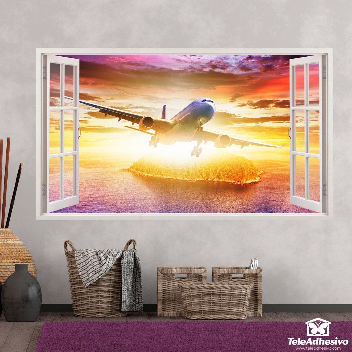 Wall Stickers: Commercial aircraft in the Caribbean