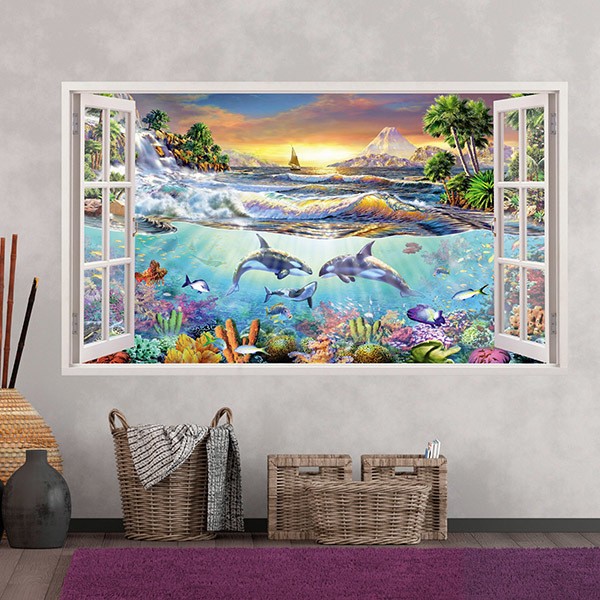 Wall Stickers: Panoramic Sea bottom