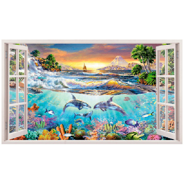 Wall Stickers: Panoramic Sea bottom