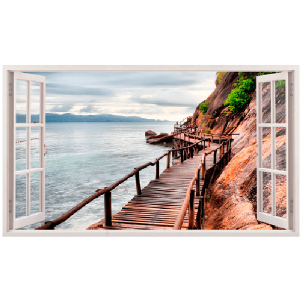 Wall Stickers: Panoramic walkway on the sea