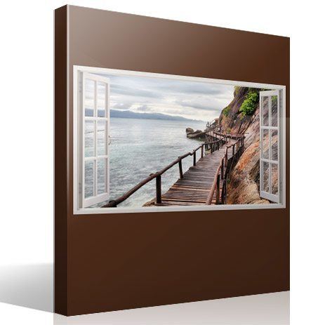 Wall Stickers: Panoramic walkway on the sea