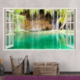 Wall Stickers: Panoramic Lake and waterfall 3