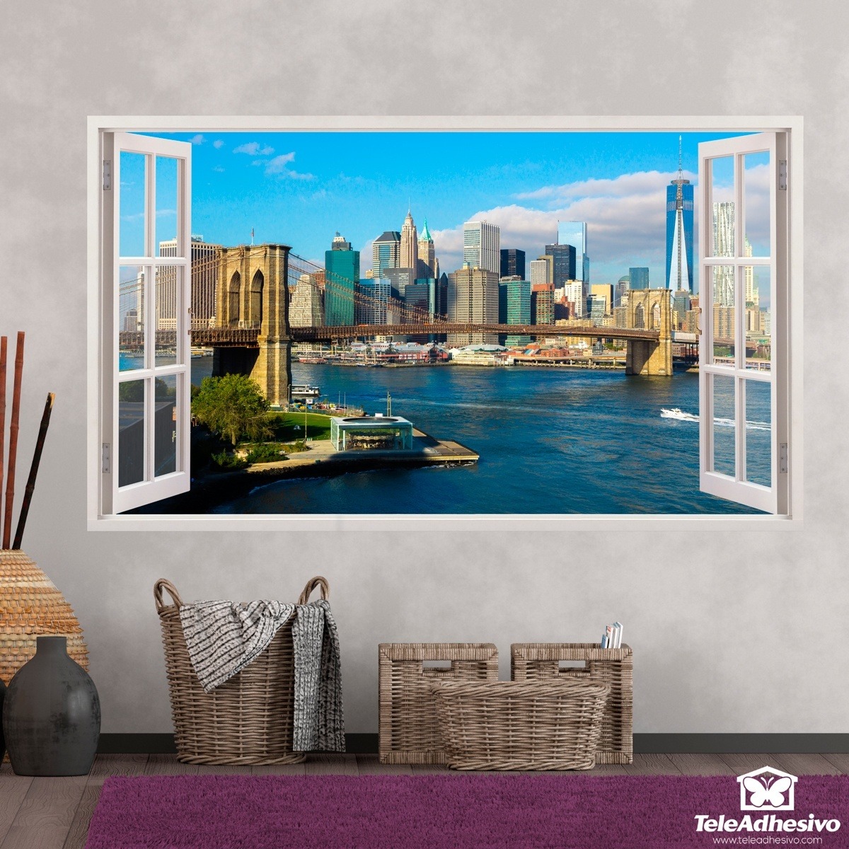 Wall Stickers: Panoramic Skyline New York