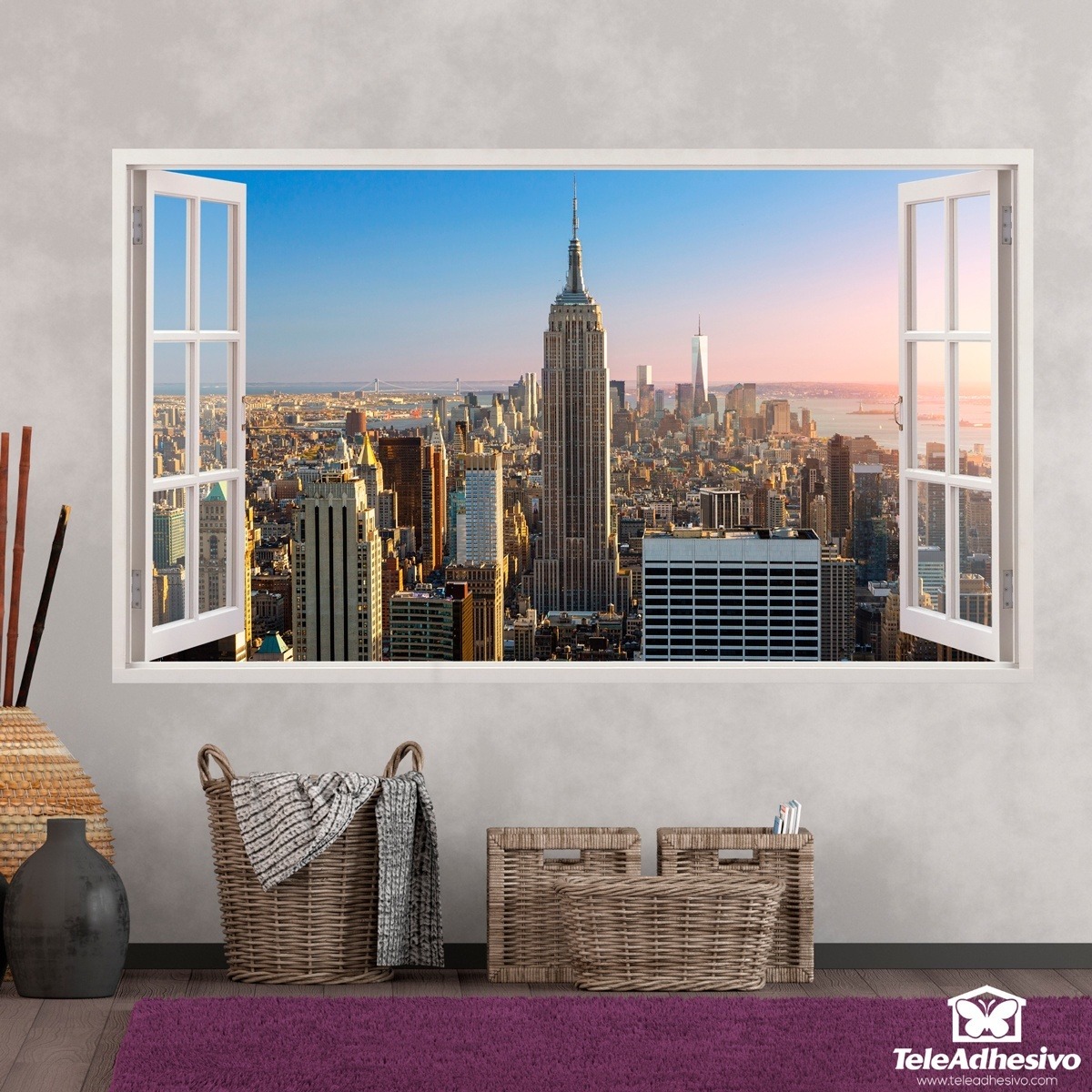 Wall Stickers: Flying to the Empire State Building