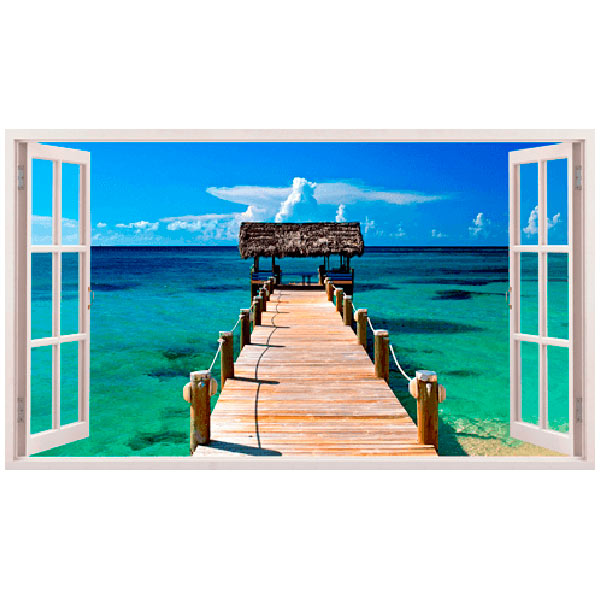 Wall Stickers: Panorama gateway to the sea in Bahamas