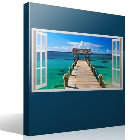 Wall Stickers: Panorama gateway to the sea in Bahamas