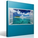 Wall Stickers: Panorama sea and island in the Caribbean 4