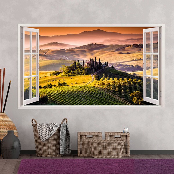 Wall Stickers: Panorama Tuscany Italian