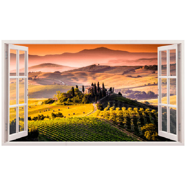 Wall Stickers: Panorama Tuscany Italian
