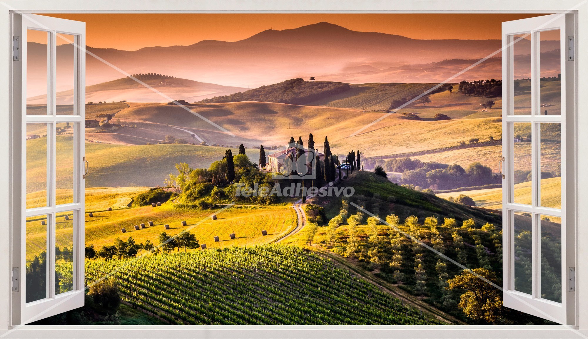 Wall Stickers: Panorama Tuscany Italian