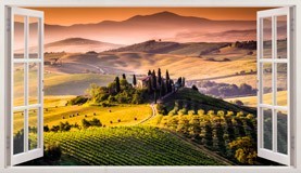 Wall Stickers: Panorama Tuscany Italian 5