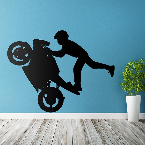 Wall Stickers: Acrobatics with the motorbike