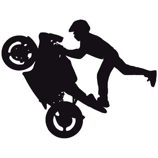 Wall Stickers: Acrobatics with the motorbike