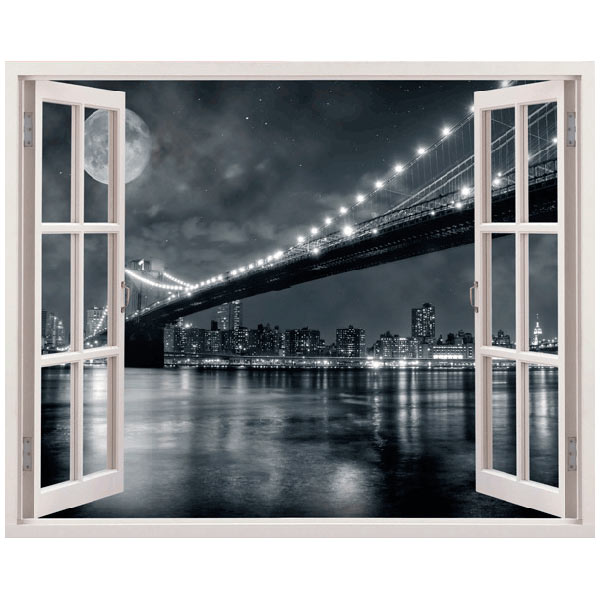 Wall Stickers: Brooklyn Bridge (black and white)