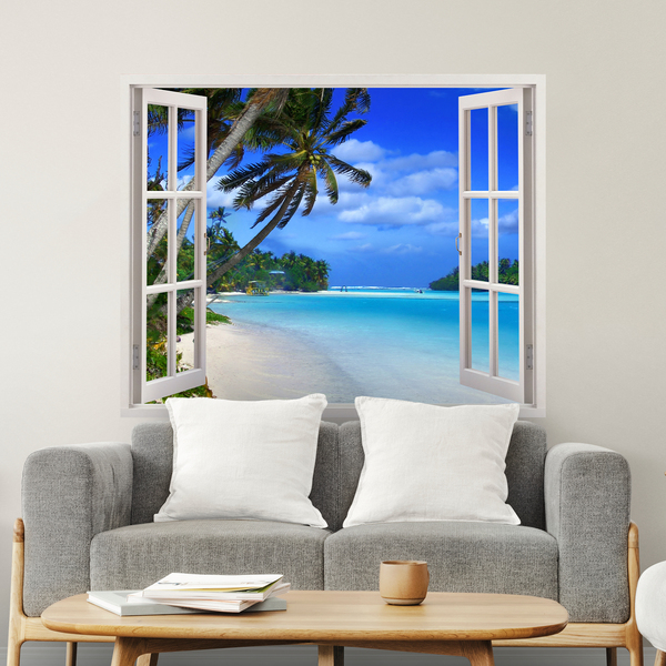 Tropical Beach Window 2