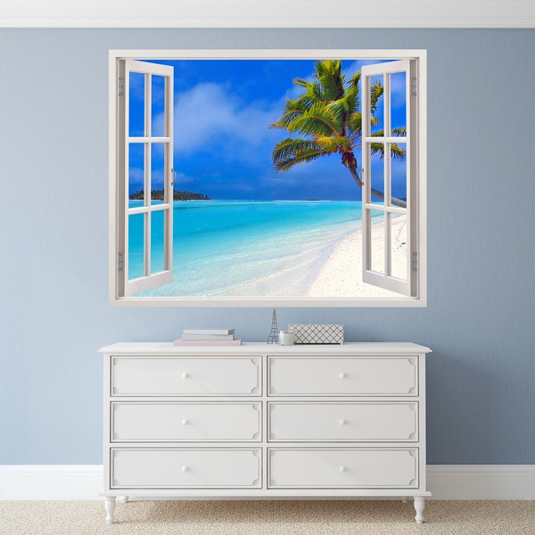 Wall Stickers: Crystal clear water beach