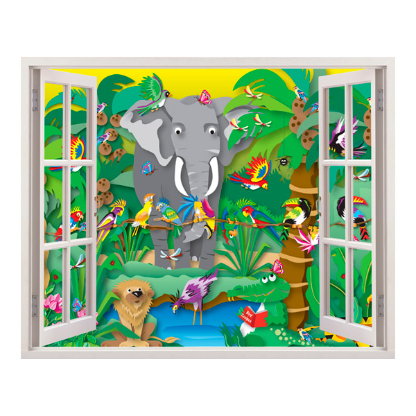 Stickers for Kids: Window The jungle