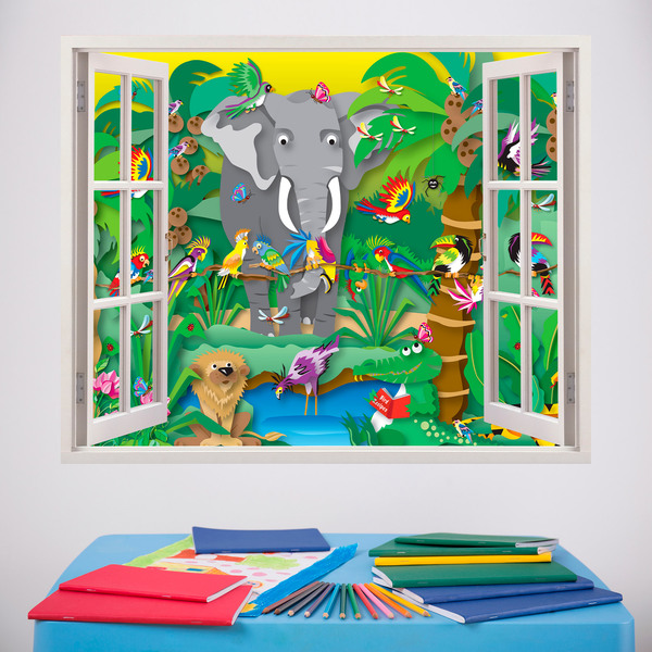 Stickers for Kids: Window The jungle