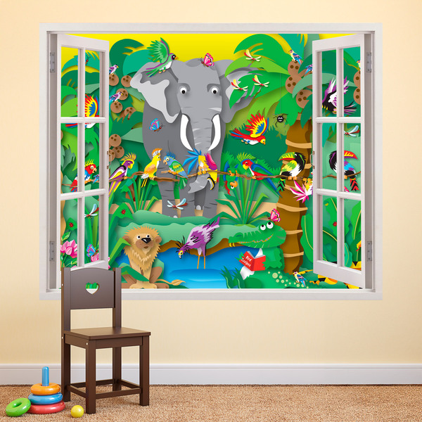 Stickers for Kids: Window The jungle