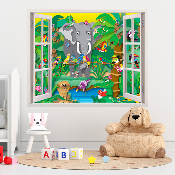 Stickers for Kids: Window The jungle