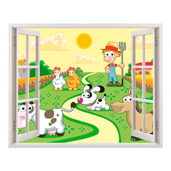 Stickers for Kids: Windows The farm
