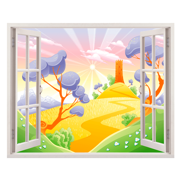Stickers for Kids: Window Wheat fields