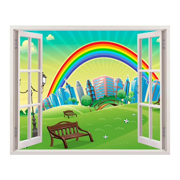 Stickers for Kids: Window Rainbow