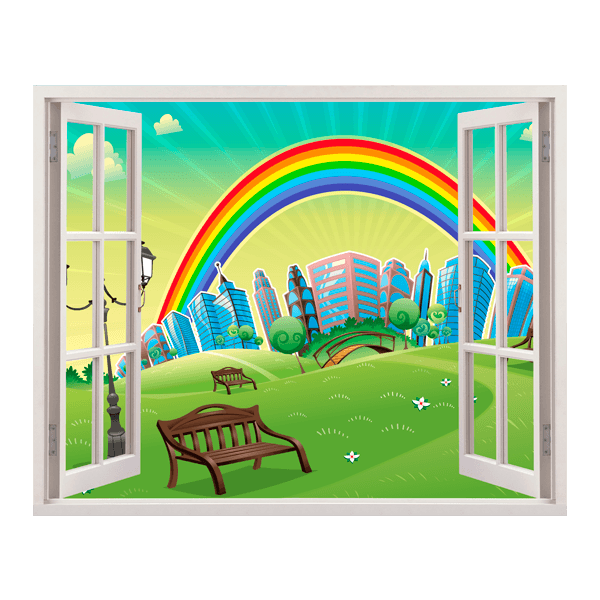 Stickers for Kids: Window Rainbow