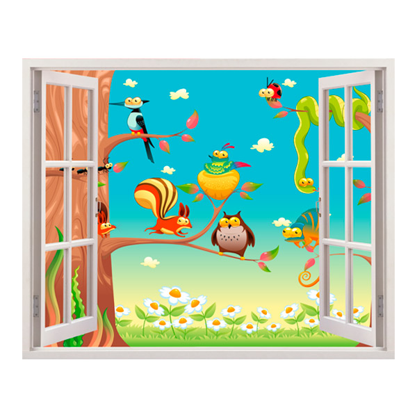 Stickers for Kids: Window At the top of the tree