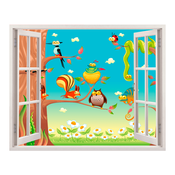 Stickers for Kids: Window At the top of the tree