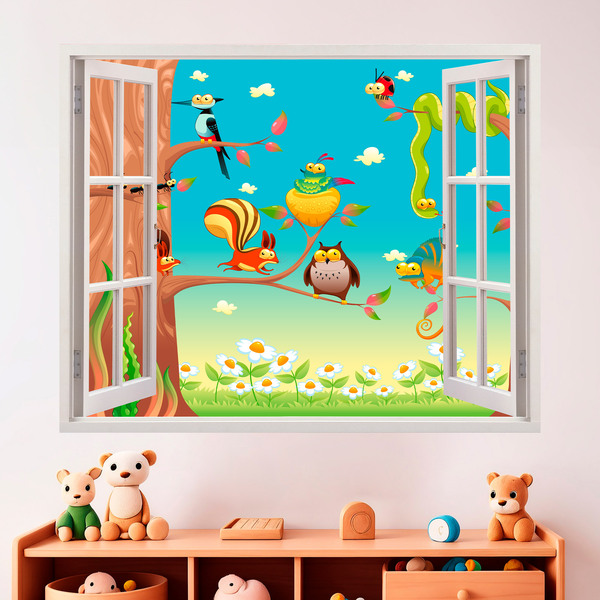 Stickers for Kids: Window At the top of the tree