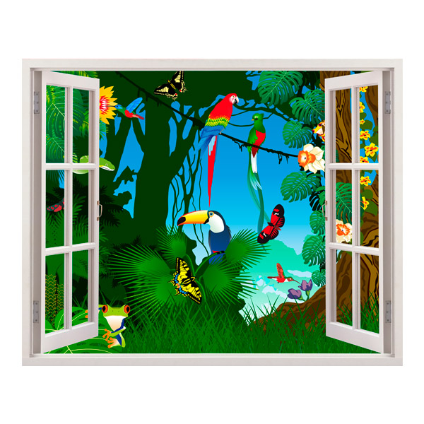 Stickers for Kids: Window Jungle