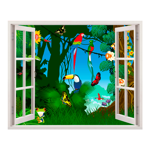 Stickers for Kids: Window Jungle 0