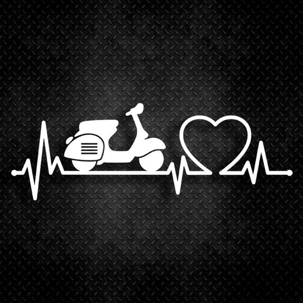 Car & Motorbike Stickers: Vespa Heartbeat