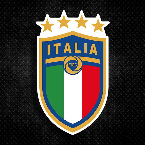Car & Motorbike Stickers: Italy Football Coat of Arms White 1
