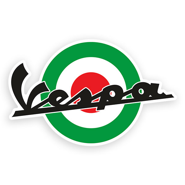 Car & Motorbike Stickers: Vespa Green Circle