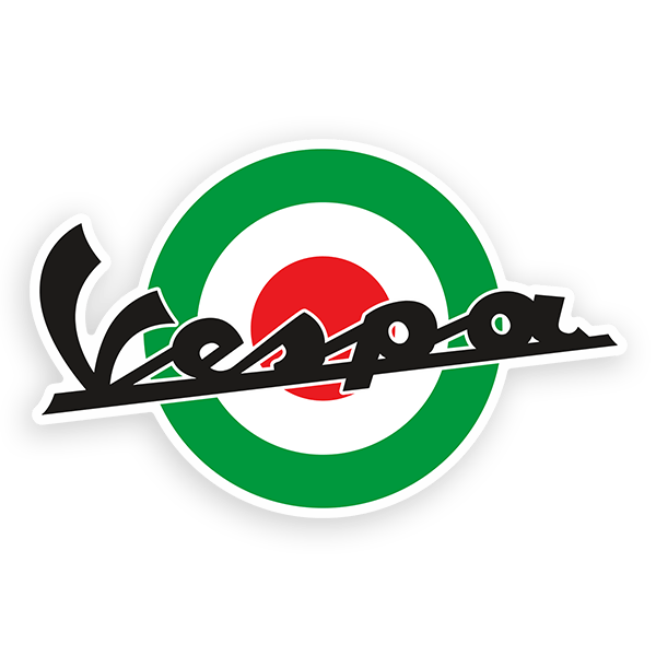 Car & Motorbike Stickers: Vespa Green Circle