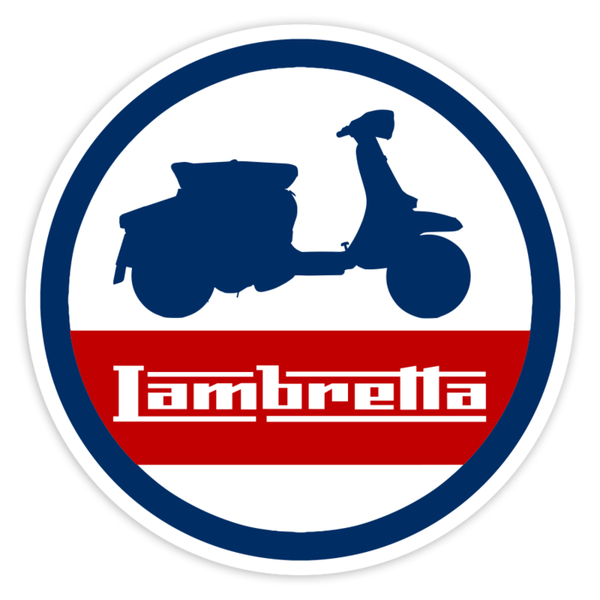 Car & Motorbike Stickers: Lambretta Classic Sideview Retro Emblem