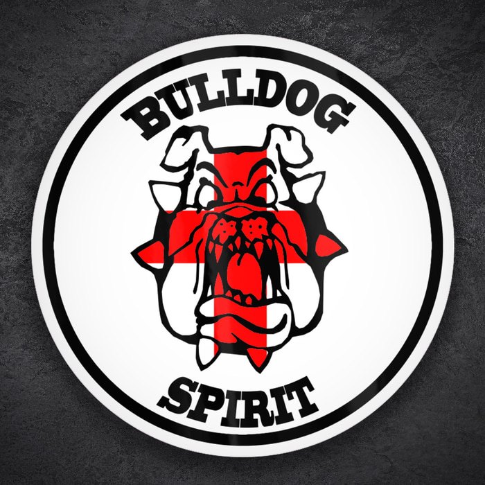 Car & Motorbike Stickers: Bulldog Spirit with St. George Flag