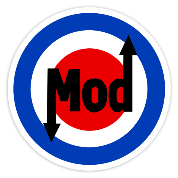 Car & Motorbike Stickers: Mod Emblem with Arrows Retro Style