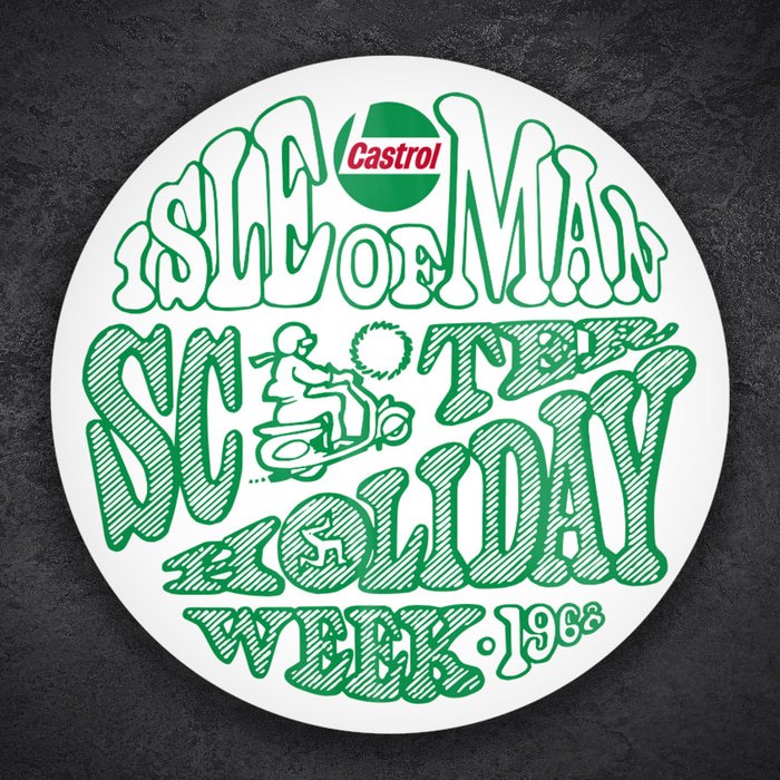 Car & Motorbike Stickers: Isle of Man Scooter 1966