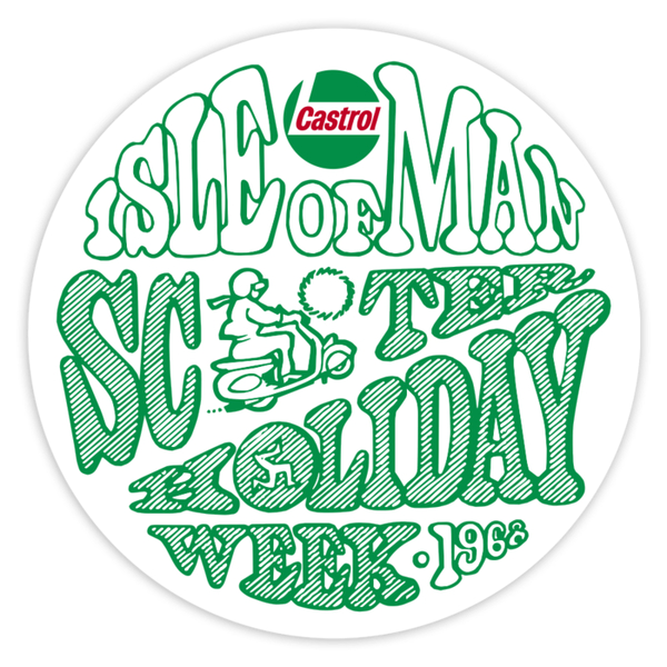 Car & Motorbike Stickers: Isle of Man Scooter Holiday 1966