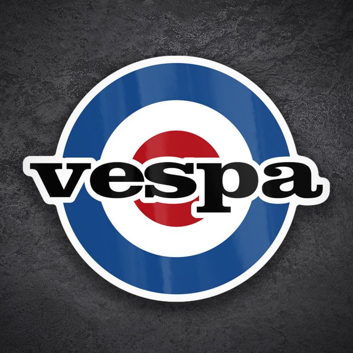 Car & Motorbike Stickers: Classic Vespa Mod RAF Emblem