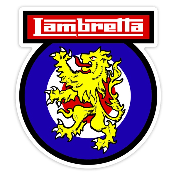 Car & Motorbike Stickers: Lambretta Heraldic Lion Crest
