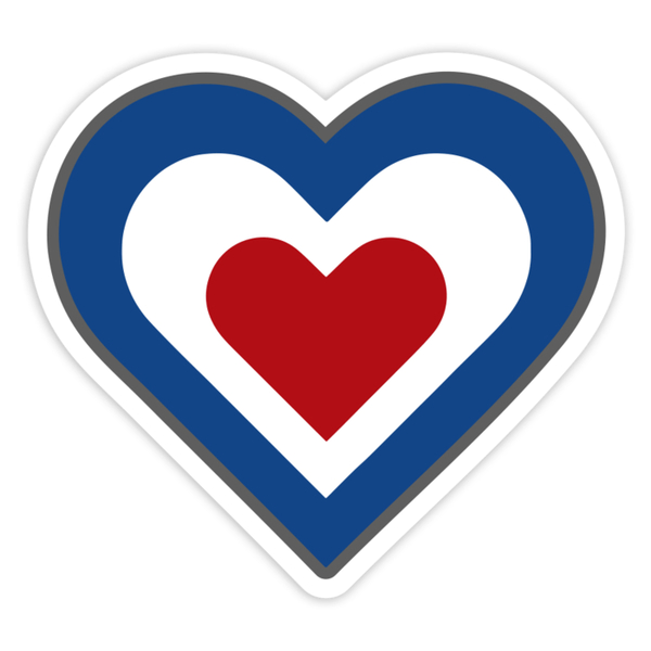 Car & Motorbike Stickers: Mods RAF Heart Retro Style