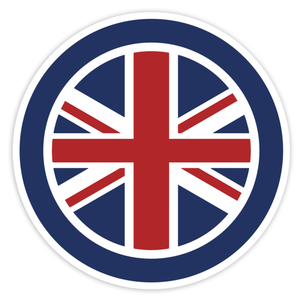 Car & Motorbike Stickers: Union Jack in Mods RAF Emblem