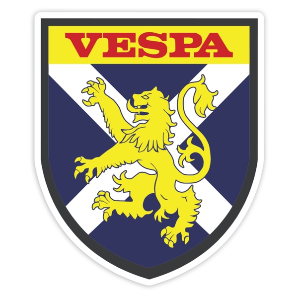 Car & Motorbike Stickers: Vespa Scottish Lion and Saint Andrew
