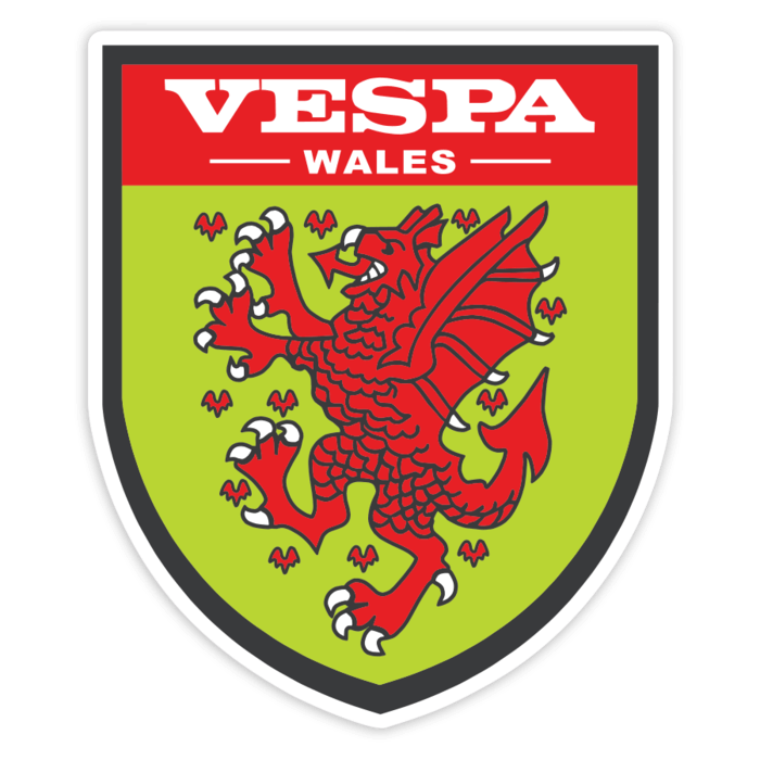 Car & Motorbike Stickers: Vespa Welsh Red Dragon